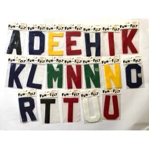 Felt Letters 19 2-packs 5 Inch Craft Sew On Patch Black Name Sports A D E H M T